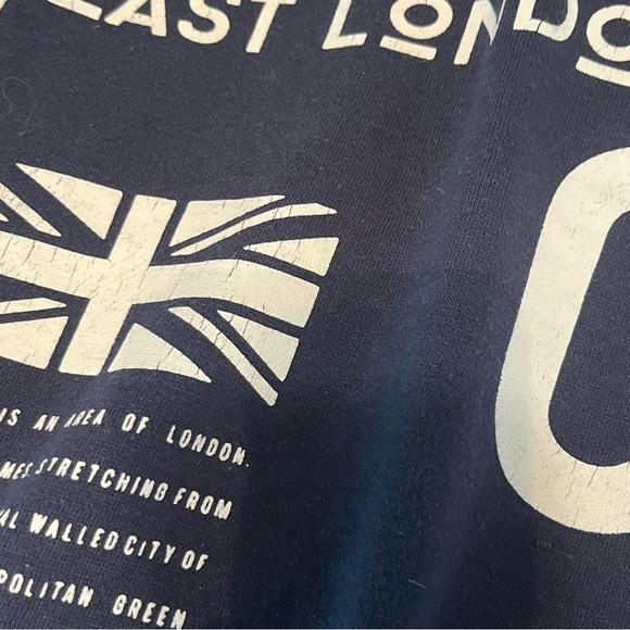 Lee Cooper UK-hoodie with British flag/graphic front-Navy-XL - Picture 14 of 14